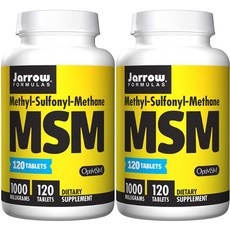 Jarrow FORMULAS 賈羅公式 MSM無麩質素食膠囊 1000mg, 120顆, 2罐