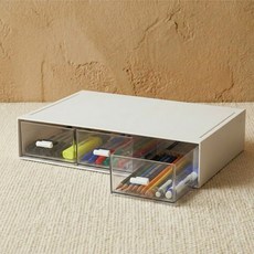 푸른숲살림 책상 수납 정리 미니 서랍, 1개, 3구, 화이트