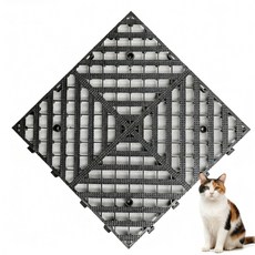 YAPOGI 애완용 다용도 매트 길냥이매트 조립식 바닥 다용도 발판 길고양이 발판, 4개, 그레이