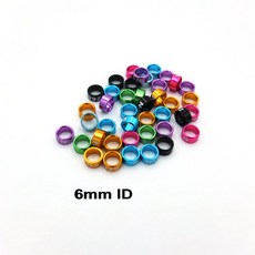 플랫 혼합 색상 버드 풋 링 (2.6mm-8mm) 50 개, 07 6mm