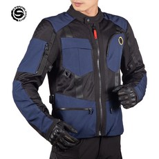 【ACOOL鞋庫文創】夏季防摔衣 重機防摔衣 慢彈CE認證護具 騎士服, 1個, 【826】紺青藍,2XL, 紺青藍