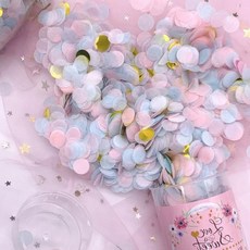 웨딩 브라이덜샤워 파티 프로포즈 장식 꽃가루 컨페티 종이 폭죽, 1개, 2-꽃폭죽-레인보우