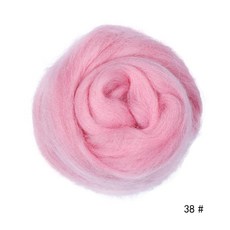 MIUSIE 100g/50g 바늘 Felting 라이트 핑크 육체 Felting 양모 로빙 섬유 손 회전 DIY 공예 Felting 양모 섬유 재료, 38, 50 그램, 1개