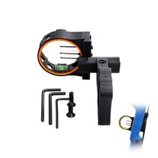 양궁 중급자용 3핀 조준기 경기용 리커브보우 컴파운드보우 전용 조준기 입문자 초보자 양궁장, 블랙