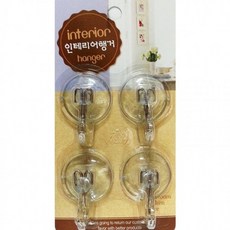 우일 꼬마흡착행거4p 접착식걸이 후크, 상세페이지 참조, 1개