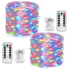 半島良品 LED裝飾燈串 電池 螢火蟲 2m, 彩色, 2個