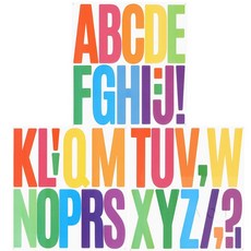 AoT 알파벳스티커 1세트 7.6cm DIY스티커, 컬러믹스