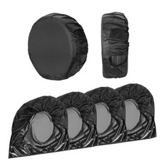 Atutomo 타이어 커버 4개들이 휠 차[비닐 코팅 가공+훅 설계+ 고정 홀 첨부] 세차, 한개옵션1