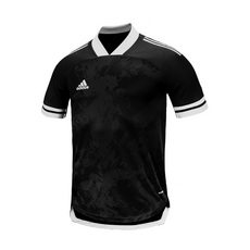 아디다스 주니어 다크블랙 클래식배색 팀웨어 축구 반팔 유니폼