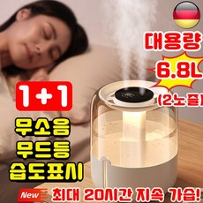 [20시간 가습] 가정용 사무실 탁상용 대용량 가습기 usb 무소음 초음파 습도표시 2노즐 3단조절 무드등 은이온 억균 간편 통세척 전기절략 가습기, 2개, K16밀크