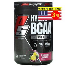 ProSupps HydroBCAA 플러스 에센셜스 블랙베리 레모네이드 390g(13.75oz), 3개