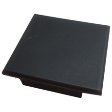 HR009 欄杆塞 鋁擠型管帽 50mm*50mm 鋁料方管 塑膠封口 平塞 防塵蓋, 黑色, 1個
