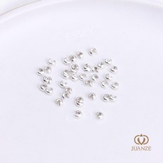 100개 스토퍼 스페이서 골동품 라운드 부자재 비즈 엔드 결과 짜기, 3mm 실버 100pcs