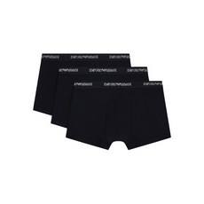 엠포리오아르마니 콘트라스트 웨이스트밴드 복서 브리프 3팩 세트