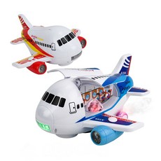 888玩具 888便利購 會噴霧的升降小飛機(360度碰轉/絢麗燈光/開倉門升降), 藍色, 1個