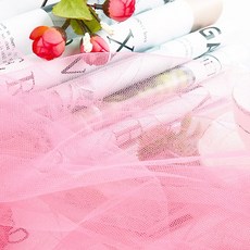 기본 무지 망사 원단 쉬폰 레이스천 흰색 면사포 반마 주름, 상품선택, 핑크, 1개