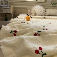 초극세사 워싱 코튼 여름 이불 (세탁기 사용 가능) a 여름용 얇은 이불 싱글/더블 사이즈 여름 이불