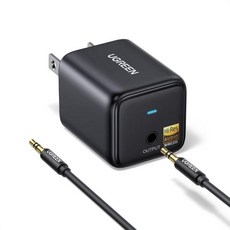 UGREEN 블루투스 6.0 LDAC 오디오 어댑터 TV 홈 스피커용 고해상도 무선 수신기 AUX RCA 스테레오 시스템에 기능 추가 플러그 앤 플레이 듀얼 장치 페어링 지원, UGREEN 블루투스 6.0 LDAC 오디오 어댑터(T