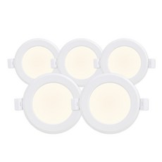 라인라이팅 LED 에코 3인치 다운라이트 5W (벌레유입방지/방습), 주백색(아이보리빛), 5개