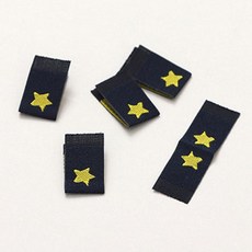 패션스타트 작은별 직조라벨 끼워라벨 옐로우 5개입, 1개