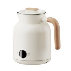 다룸 온도조절 멜로우 전기포트 보온 커피포트 1L, 퓨어 바닐라