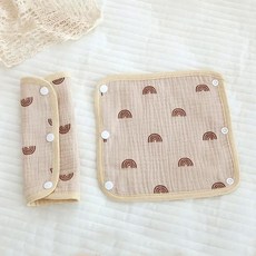 벨트 쿠션 어깨끈 커버 허리 의자 침 흘림 방지 턱받이 스트랩, 색상: 4. Rainbow 1 pair, 1개
