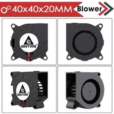 Gdstime 5015 24v 팬 4010 스네일 팬 2PIN DC 5V 12V 3D 프린터 미니 팬 7015 7530 쿨링 팬 3010 5020 터보, 02 12V Sleeve 2P2.54, 09 40X40X20MM Blower