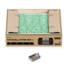 PETKIT 자동 화장실 크리스탈 모양 고양이 모래 세트 PUROBOT CRYSTAL DUO, 1