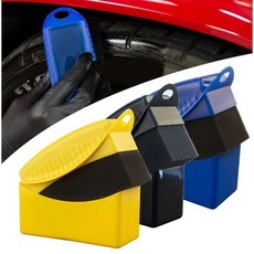 자동차타이어 세차스폰지 광택패드 스펀지 손세차 용품, 3개