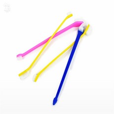 WITHNAMU 양면 애견 칫솔 이중모 강아지 칫솔 구석청소 가능한 칫솔 양면 브러쉬 애견칫솔