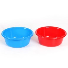 대형 플라스틱 원형 칼라 다라이 욕실 대야 김장 다용도 다라, 1개, 2호(색상랜덤)