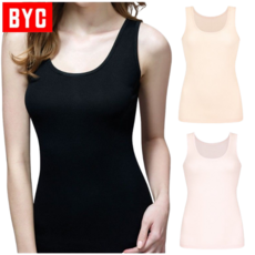 BYC 여성 100% 순면 컬러 런닝 나시 3매