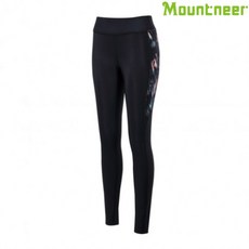 Mountneer 山林 中性款 輕壓力涼感貼腿褲 31S09 - 黑/彩羽