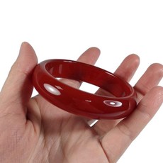 博古珍藏 川料南紅瑪瑙經典寬版蛋面玉鐲 手圍18.6 手環 感恩特賣會 超值回饋, 1個