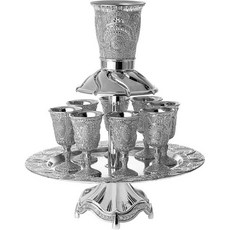 GIFTS PLAZA D 유다이카 은도금 8컵 필리그리 디자인 키덜트 의식용품