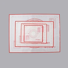 모든 크기의 실리콘 매트 반죽 롤 보드 주방 페이스트리 베이커리 액세서리 케이크 비스킷 도구, 02 red Silicone Mat, 01 26X29CM