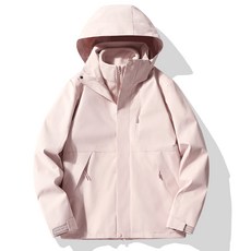 戶外三合一可拆卸防風連帽運動休閒 - 長款棉大衣外套