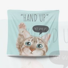 가림막 포스터 핸즈업 고양이 패브릭포스터 3size moa*77964VL