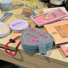 [쏘아] 하트 쥬얼리박스 스트랩세트 악세사리 보관함 파우치 미니 반지케이스