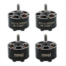 4PCS X3115 브러시리스 모터 900kV 6S 드론 모터 용 FPV RC 멀티 로터 레이싱 드론 액세서리 DIY, 900kV, 검은색