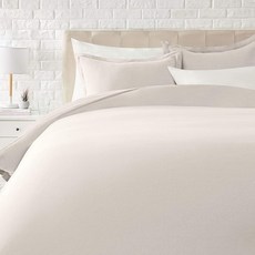 1피스 경량 면 이불 침구 세트 베개 커버 포함 구스 다운 대체 500 GSM 프리미엄 품질 이불 세트 오버사이즈 퀸 베이지, [미국수입 정품] 1피스 경량 면 이불 침구 세트 베개