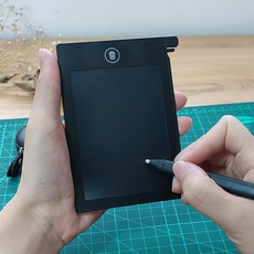 甄選百貨 5寸迷你電子液晶英語單詞速記卡 口袋液晶板光能手寫板涂鴉水墨板, 【普通款】4.5寸手寫板-黑-帶筆