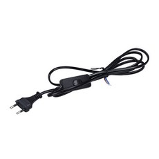코드 책상 연장 오프 스위치 LED 전원 코드를 가진 마개 램프 EU, 1. Black, 1개