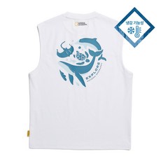 내셔널지오그래픽 N242MTS410 세미오버핏 크로우 남성 민소매 티셔츠 WHITE SDO419 SYF554