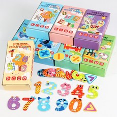토이토 바다 자석 퍼즐 놀이 인지 학습 냉장고 마그네틱 교구, 19피스, 1세트
