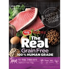 하림펫푸드 어덜트 더리얼 캣 그레인프리 크런치 건식사료, 참치, 1kg, 1개