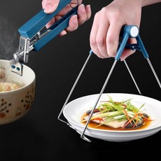 廚房防燙取碗夾 提盤器 砂鍋夾 隔熱夾, 1個, 防滑+防燙 雙手不燙 , 提盤器1個 隔熱省力, 防滑+防燙, 提盤器