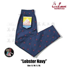 COOKMAN Embroidery Lobster Navy 龍蝦 藍 美式工廠 刺繡工作服 海軍藍, 1個