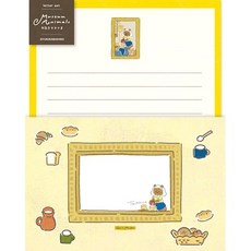 莫莫日貨日本製 古川紙工 動物美術館系列 美濃和紙信紙組 (共4款), 1個, 04.倒牛奶的女僕熊