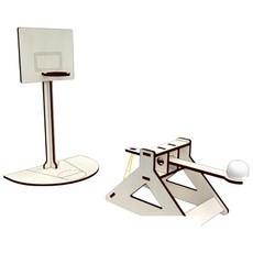 繁中全彩說明書 DIY 投籃器 投石機 X65 木製科學教材包 STEAM 物理 材料包 益智玩具